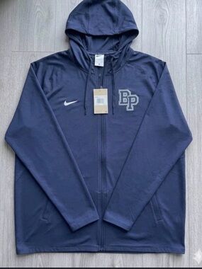 Nike Navy Full-Zip Hooded Jacket with BP Patch